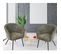 Lot De 2 Fauteuils De Salon Scandinaves Chaise Relax Sofa Avec Accoudoirs Pieds En Métal, Vert