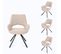 Lot De 4 Chaises De Salle à Manger Scandinaves Avec Accoudoirs Tissu Pieds En Métal, Beige