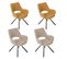 Lot De 4 Chaises De Salle à Manger Scandinaves Avec Accoudoirs Tissu Pieds En Métal, Multicolore