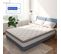 Matelas Ressorts 90x190 cm, 7 Zones, Accueil Mémoire De Forme Epaisseur 25 cm Avec Drap-housse