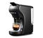 H1a Machine à Café Expresso 1450w, Cafetière à Capsules Multiples 4 En 1 Chaude/froide – Noir