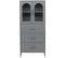 Buffet Haut 2 Portes Et 3 Tiroirs La Paz Gris Clair