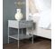 Table De Chevet En Acier Sacramento Gris Clair