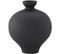 Vase En Grès Rellis 6x24 Cm Noir