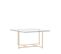 Hybrid - Table Basse Carrée En Verre Et Métal 80x80cm - Couleur - Beige