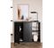 Buffet 2 Portes 2 Cases Piring Noir