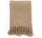 Jeté De Canapé En Polyester Avec Pampilles Stanly 170 X 130 Cm Beige