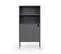 Uno - Buffet Haut En Bois 1 Porte H152cm - Couleur - Gris Anthracite