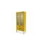 Uno - Vitrine En Bois 2 Portes 2 Tiroirs H178cm - Couleur - Jaune Moutarde