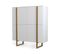 Birka - Buffet Haut 8 Compartiments De Rangement - Couleur - Blanc