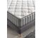 Ensemble 160x200cm, Matelas Mousse Accueil Latex + Sommier Tissu Gris