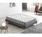 Ensemble 160x200cm, Matelas Mousse Accueil Latex + Sommier Tissu Gris