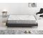 Ensemble 160x200cm, Matelas Mousse Accueil Latex + Sommier Tissu Gris