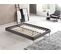 Ensemble 160x200cm, Matelas Mousse Accueil Latex + Sommier Tissu Gris