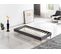 Ensemble 90x190cm, Matelas Mousse Accueil Latex + Sommier Tissu Gris