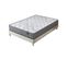 Ensemble 140x200cm, Matelas Mousse Accueil Latex + Sommier Tissu Blanc