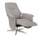 Fauteuil De Relaxation Manuel - Grapheus - Cuir Gris Tourterelle