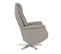 Fauteuil De Relaxation Manuel - Grapheus - Cuir Gris Tourterelle