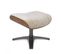 Fauteuil Et Pouf Relax Manuel - Velours Et Chêne Naturel - Vega - Velours Beige