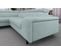 Canapé d'angle convertible EMMA gauche tissu rimini turquoise