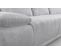 Canapé d'angle méridienne TORINO à droite tissu miracle gris