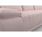 Canapé d'angle méridienne TORINO à droite tissu miracle rose