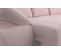 Canapé d'angle méridienne TORINO à droite tissu miracle rose