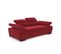 Canapé 2,5 places TORINO tissu velvet rouge