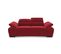 Canapé 2,5 places TORINO tissu velvet rouge