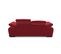 Canapé 2,5 places TORINO tissu velvet rouge