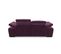 Canapé 2,5 places TORINO tissu velvet violet