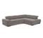 Canapé d'angle droit TORINO tissu velvet silver