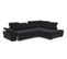 Canapé d'angle droit TORINO tissu velvet noir