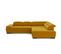 Canapé d'angle droit TORINO tissu velvet jaune