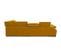 Canapé d'angle droit TORINO tissu velvet jaune