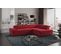 Canapé d'angle droit TORINO tissu velvet rouge