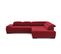 Canapé d'angle droit TORINO tissu velvet rouge