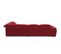 Canapé d'angle droit TORINO tissu velvet rouge