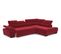 Canapé d'angle droit TORINO tissu velvet rouge