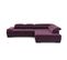 Canapé d'angle droit TORINO tissu velvet violet