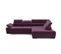 Canapé d'angle droit TORINO tissu velvet violet