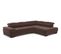 Canapé d'angle droit TORINO tissu velvet marron