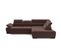 Canapé d'angle droit TORINO tissu velvet marron