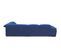 Canapé d'angle droit TORINO tissu velvet bleu