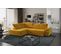 Canapé d'angle gauche TORINO tissu velvet jaune