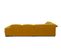 Canapé d'angle gauche TORINO tissu velvet jaune