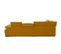 Canapé d'angle gauche TORINO tissu velvet jaune