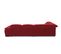 Canapé d'angle gauche TORINO tissu velvet rouge