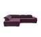 Canapé d'angle gauche TORINO tissu velvet violet