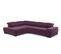 Canapé d'angle gauche TORINO tissu velvet violet